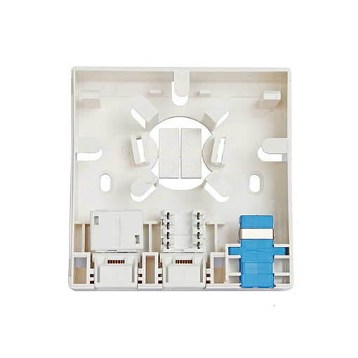 1 Fiber 2 RJ45 or RJ11 Port Fiber Optical Wall Outlet Terminal Box HY-20-W-E